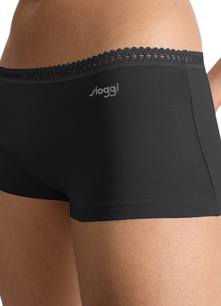 Sloggi 3 shorts Go Crush short black dames