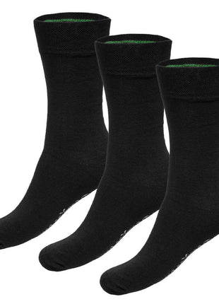 Bamboo Basics sokken 3 paar knitted anklet socks black unisex