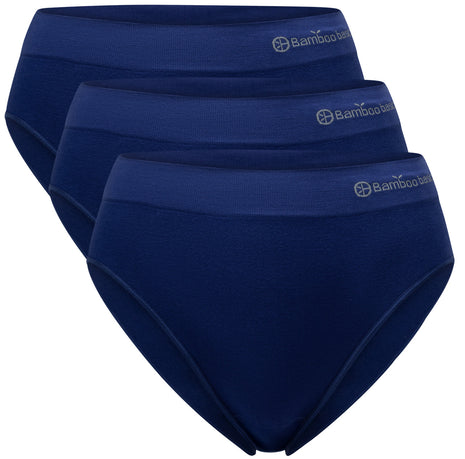 Bamboo Basics slip 3 pack seamless knitted full brief Dark Blue dames