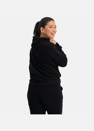 Bamboo Basics knitted hoodie black dames