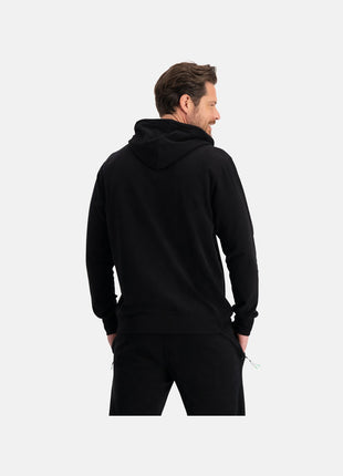 Bamboo Basics knitted hoodie black heren