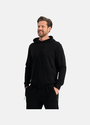 Bamboo Basics knitted hoodie black heren