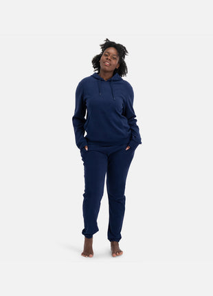 Bamboo Basics knitted hoodie blue dames