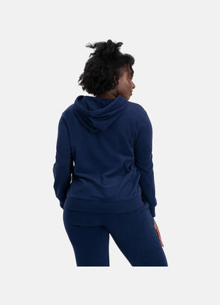 Bamboo Basics knitted hoodie blue dames