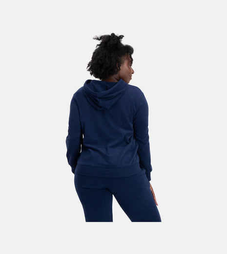 Bamboo Basics knitted hoodie blue dames