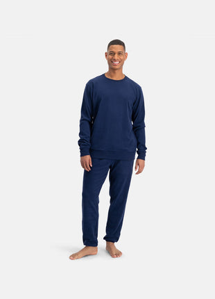 Bamboo Basics knitted sweater blue heren