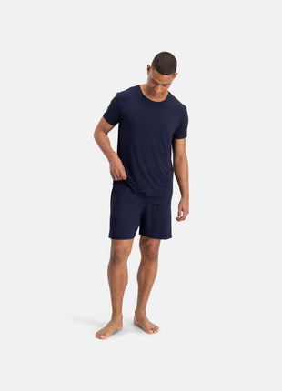 Bamboo Basics pyjama korte broek blue heren