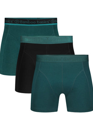 Bamboo Basics short 3 pack knitted boxershorts teal heren