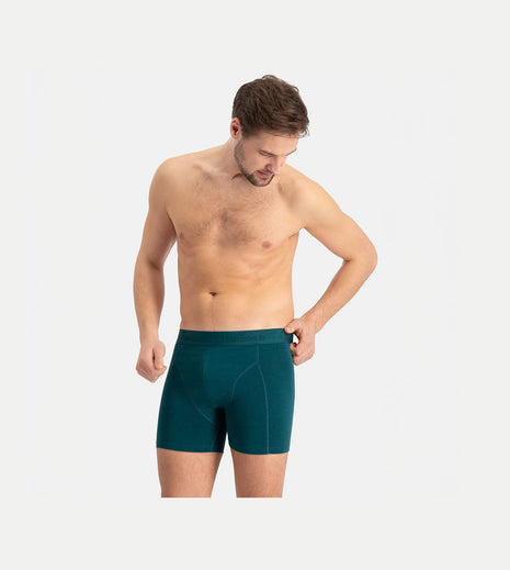 Bamboo Basics short 3 pack knitted boxershorts teal heren