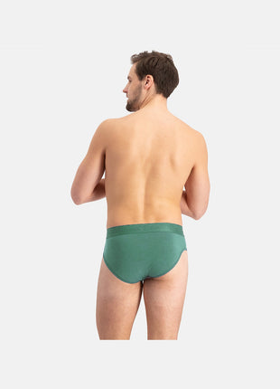 Bamboo Basics slip 3 pack knitted brief black, deep teal, malachite green heren