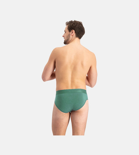Bamboo Basics slip 3 pack knitted brief black, deep teal, malachite green heren