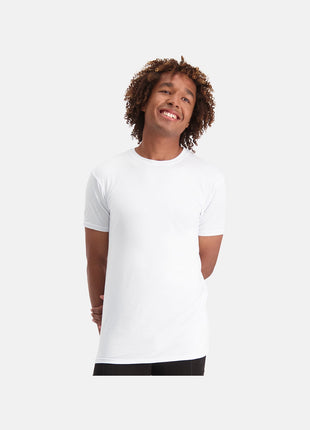 Bamboo Basics t-shirt long fit ronde hals 2 pack optical white heren