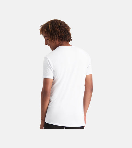 Bamboo Basics t-shirt long fit ronde hals 2 pack optical white heren
