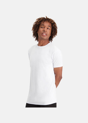 Bamboo Basics t-shirt long fit ronde hals 2 pack optical white heren