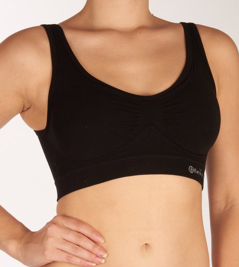 Bamboo Basics bh topje seamless knitted padded bra black dames FLEUR-001 Bamboo Basics brassière seamless knitted padded bra black femmes
