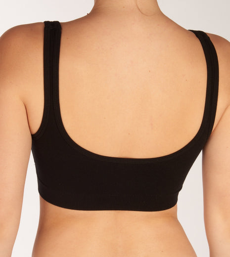 Bamboo Basics bh topje seamless knitted padded bra black dames FLEUR-001 Bamboo Basics brassière seamless knitted padded bra black femmes
