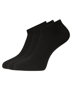 Bamboo Basics enkelsokken 3 paar knitted sneaker socks black unisex DANI-001 Bamboo Basics soquettes 3 paires knitted sneaker socks black unisex
