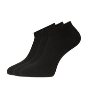 Bamboo Basics enkelsokken 3 paar knitted sneaker socks black unisex