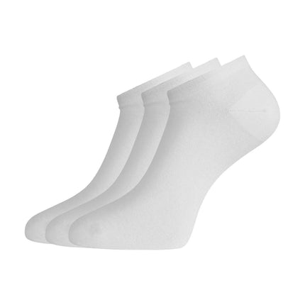 Bamboo Basics enkelsokken 3 paar knitted sneaker socks white unisex DANI-004 Bamboo Basics soquettes 3 paires knitted sneaker socks white unisex
