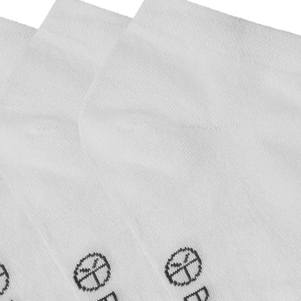 Bamboo Basics enkelsokken 3 paar knitted sneaker socks white unisex DANI-004 Bamboo Basics soquettes 3 paires knitted sneaker socks white unisex
