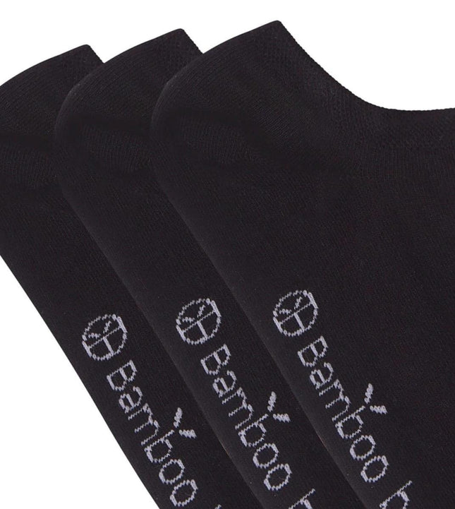 Bamboo Basics kousenvoetjes 3 paar knitted footies black unisex JAMIE-001 Bamboo Basics soquettes invisibles 3 paires knitted footies black unisex
