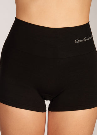 Bamboo Basics short 2 pack seamless knitted light control boxershort black dames STELLA-001 Bamboo Basics shorty lot de 2 seamless knitted light control boxershort black femmes
