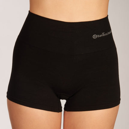 Bamboo Basics short 2 pack seamless knitted light control boxershort black dames STELLA-001 Bamboo Basics shorty lot de 2 seamless knitted light control boxershort black femmes

