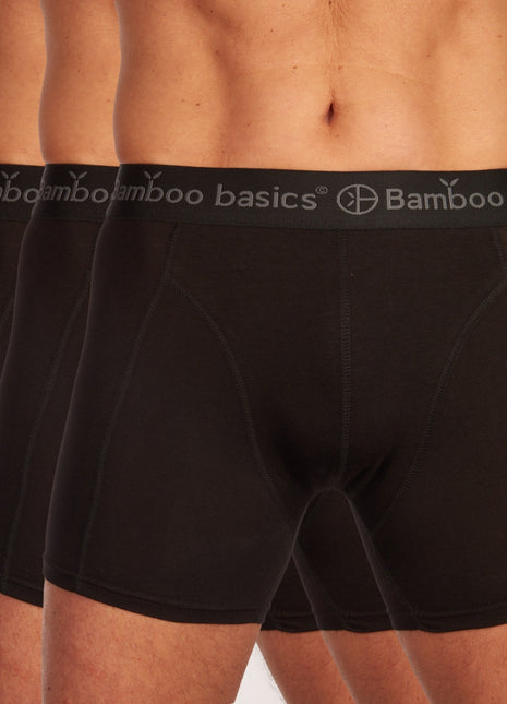 Bamboo Basics short 3 pack knitted boxershorts black heren RICO-009 Bamboo Basics boxer lot de 3 knitted boxershorts black hommes