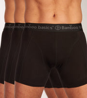 Bamboo Basics boxer lot de 3 knitted boxershorts black hommes