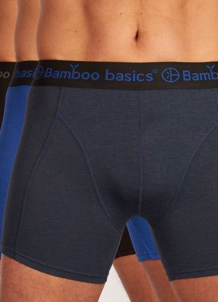 Bamboo Basics short 3 pack knitted boxershorts black / navy / blue heren RICO-011 Bamboo Basics boxer lot de 3 knitted boxershorts black / navy / blue hommes
