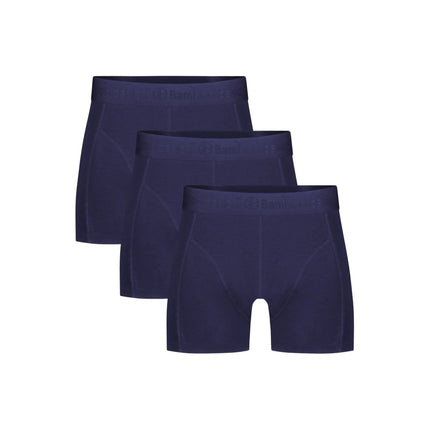 Bamboo Basics short 3 pack knitted boxershorts navy heren JAMES-001 Bamboo Basics boxer lot 3 knitted boxershorts navy hommes