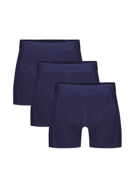 Bamboo Basics short 3 pack knitted boxershorts navy heren JAMES-001 Bamboo Basics boxer lot 3 knitted boxershorts navy hommes