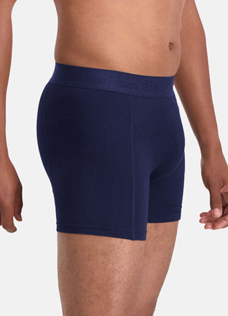 Bamboo Basics short 3 pack knitted boxershorts navy heren JAMES-001 Bamboo Basics boxer lot 3 knitted boxershorts navy hommes