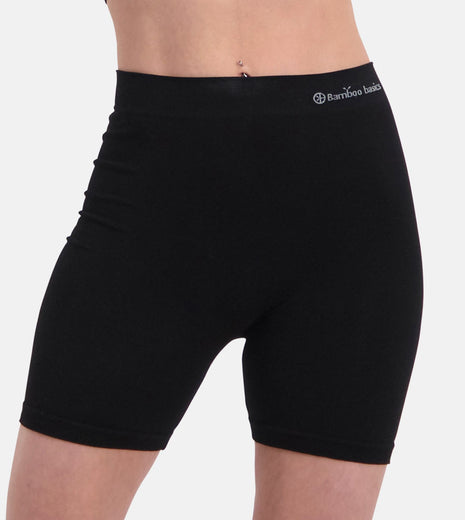 Bamboo Basics short seamless knitted biker short black dames SUZE-001 Bamboo Basics shorty seamless knitted biker short black femmes