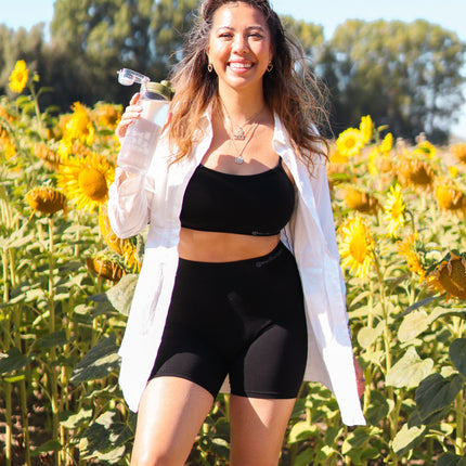 Bamboo Basics short seamless knitted biker short black dames SUZE-001 Bamboo Basics shorty seamless knitted biker short black femmes