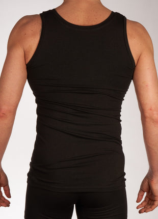 Bamboo Basics singlet 2 pack knitted singlet black heren STEF-002 Bamboo Basics débardeur lot de 2 knitted singlet black hommes

