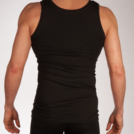Bamboo Basics singlet 2 pack knitted singlet black heren STEF-002 Bamboo Basics débardeur lot de 2 knitted singlet black hommes

