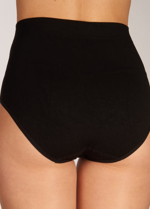 Bamboo Basics slip 2 pack seamless knitted high waisted full brief black dames AMY-001 Bamboo Basics slip lot de 2 seamless knitted high waisted full brief black femmes
