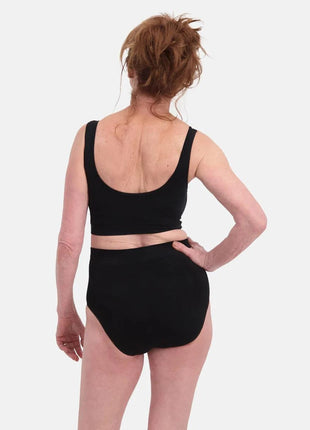 Bamboo Basics slip 2 pack seamless knitted high waisted full brief black dames AMY-001 Bamboo Basics slip lot de 2 seamless knitted high waisted full brief black femmes
