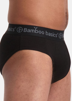 Bamboo Basics slip 3 pack knitted brief black heren JAMES-001 Bamboo Basics slip lot de 3 knitted brief black hommes