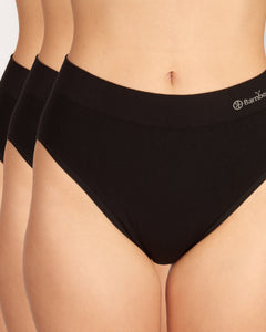 Bamboo Basics slip 3 pack seamless knitted full brief black dames BELLE-001 Bamboo Basics slip lot de 3 seamless knitted full brief black femmes
