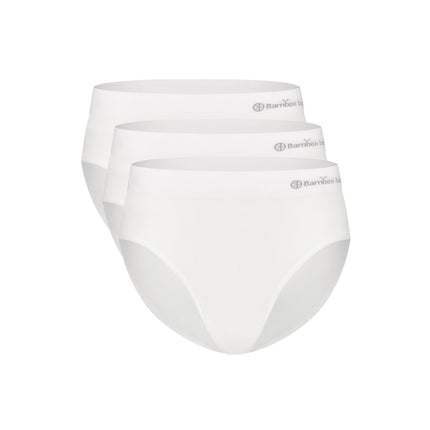 Bamboo Basics slip 3 pack seamless knitted full brief white dames BELLE-003 Bamboo Basics slip lot de 3 seamless knitted full brief white femmes
