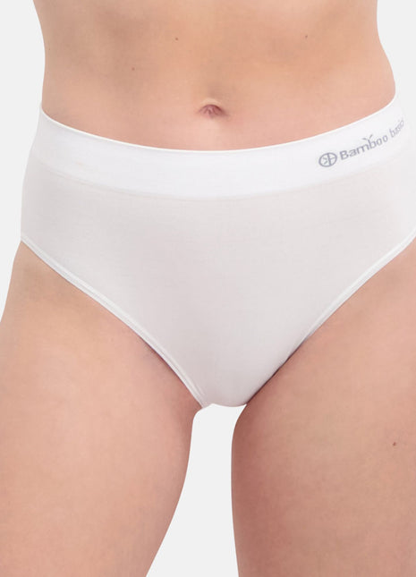 Bamboo Basics slip 3 pack seamless knitted full brief white dames BELLE-003 Bamboo Basics slip lot de 3 seamless knitted full brief white femmes