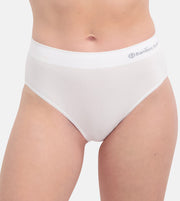 Bamboo Basics slip 3 pack seamless knitted full brief white dames