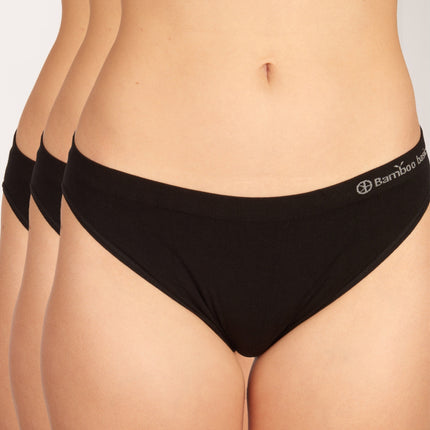 Bamboo Basics slip 3 pack seamless knitted taille slip black dames TESS-001 Bamboo Basics slip lot de 3 seamless knitted taille slip black femmes
