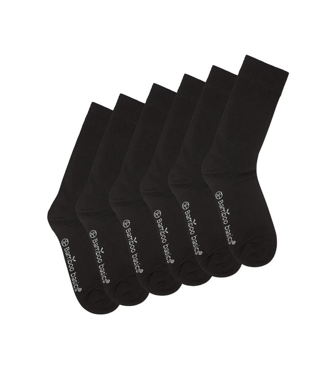 Bamboo Basics sokken 6 paar knitted anklet socks black unisex BEAU-6P-001 Bamboo Basics chaussettes 6 paires knitted anklet socks black unisex
