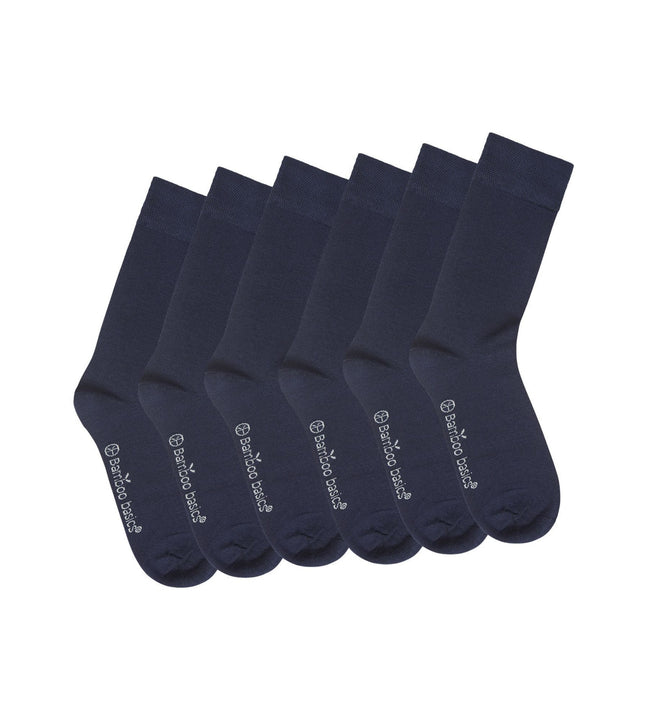 Bamboo Basics sokken 6 paar knitted anklet socks navy unisex BEAU-6P-002 Bamboo Basics chaussettes 6 paires knitted anklet socks navy unisex
