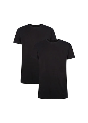 Bamboo Basics t-shirt ronde hals 2 pack knitted r-neck t-shirt black heren RUBEN-004 Bamboo Basics t-shirt col rond lot de 2 knitted r-neck t-shirt black hommes