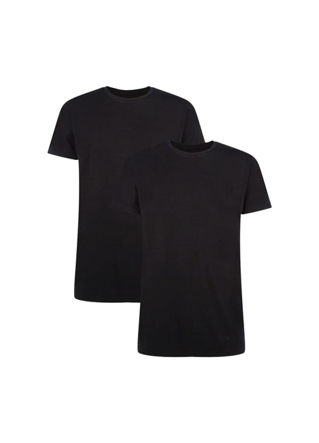 Bamboo Basics t-shirt ronde hals 2 pack knitted r-neck t-shirt black heren RUBEN-004 Bamboo Basics t-shirt col rond lot de 2 knitted r-neck t-shirt black hommes