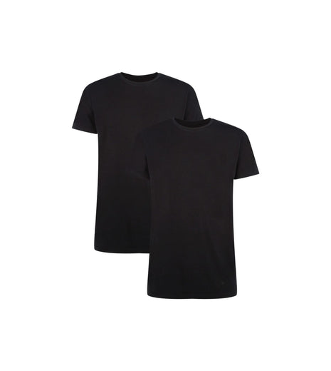 Bamboo Basics t-shirt ronde hals 2 pack knitted r-neck t-shirt black heren RUBEN-004 Bamboo Basics t-shirt col rond lot de 2 knitted r-neck t-shirt black hommes